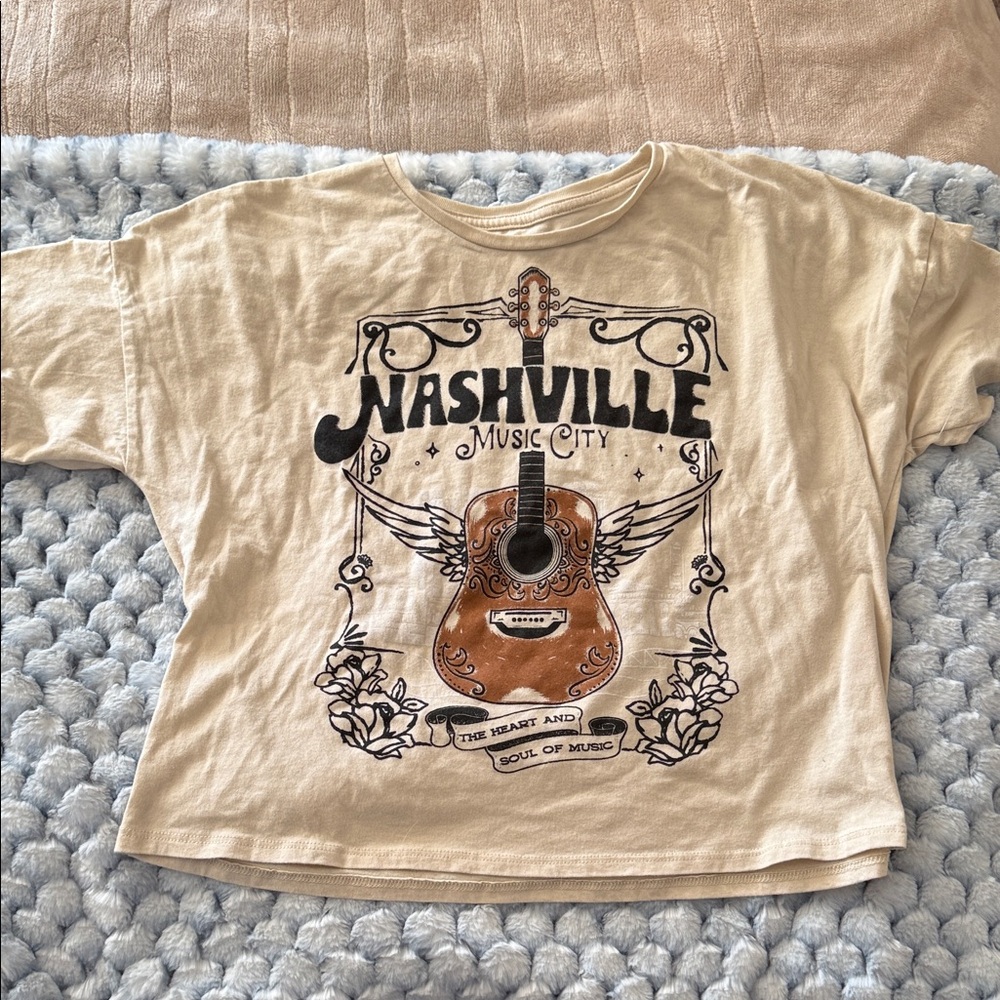 Nashville Music City Kids T-Shirt - Cream